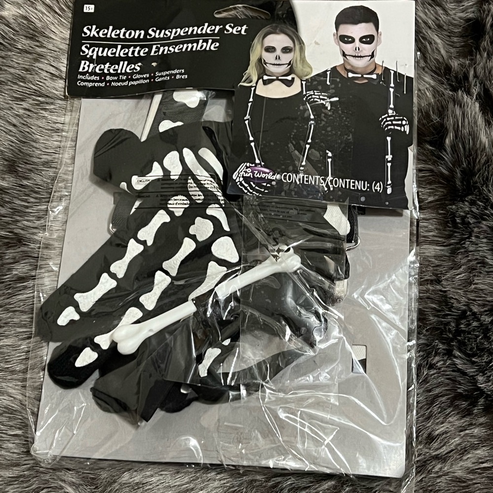 Halloween or Day of the Dead Adult Costume (Unisex)- Skeleton Suspender Set!😍😬